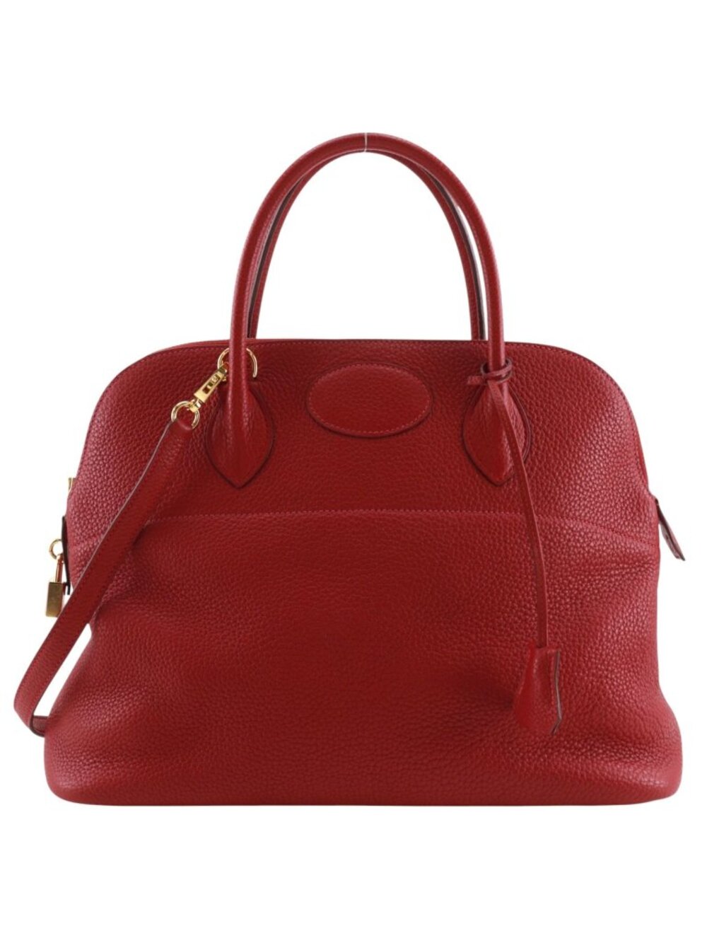 Hermes Bolide 35 2-Way Shoulder Taurillon Clemence Red P Handbag